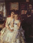 Alfred Stevens Family Scene oil painting reproduction
